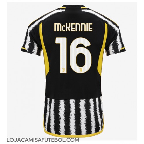 Camisa de Futebol Juventus Weston McKennie #16 Equipamento Principal 2023-24 Manga Curta